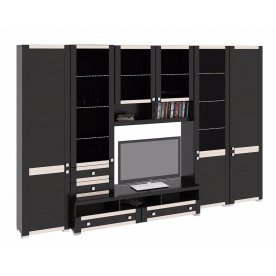 Стенка для гостиной Фиджи (комплектация 14) венге цаво