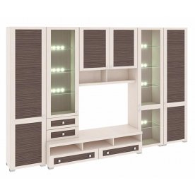 Стенка для гостиной Фиджи (комплектация 26) дуб белфорт / каналы дуба