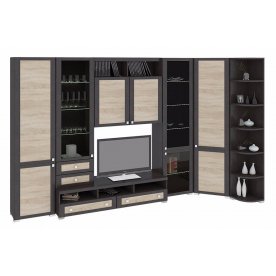 Стенка для гостиной Фиджи (комплектация 28) венге цаво / дуб сонома