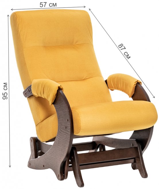 Кресло-качалка Эталон орех / fancy 48