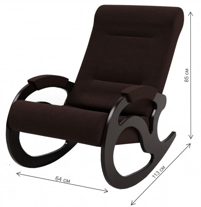 Кресло-качалка Вилла ткань шоколад