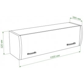 Шкаф навесной ПНД с фасадом КК
