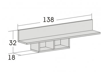 Полка Кельн 138 см