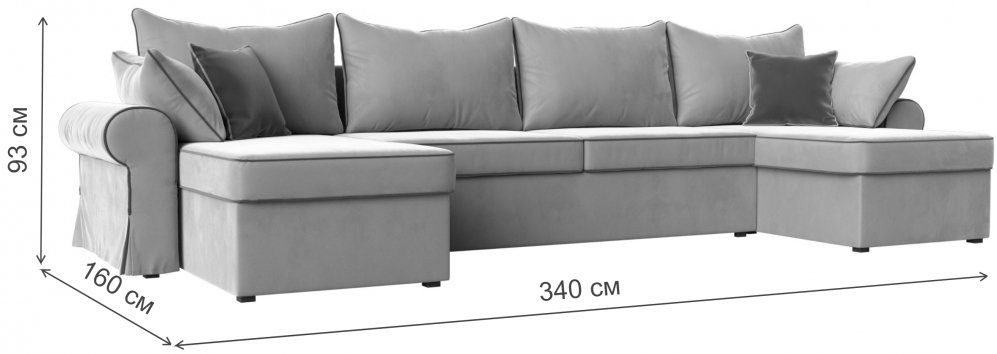 Диван Центавр коричневая рогожка