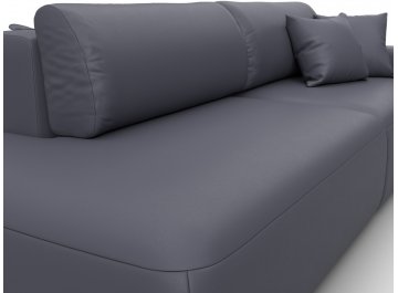 Диван-кровать Форум-036 НПБ Модерн подлокотник справа экокожа grifon 15 серая