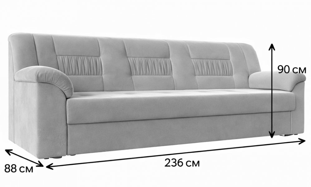 Диван Карелия черная экокожа