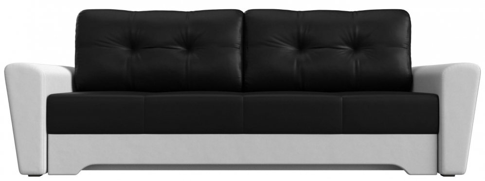 Диван книжка Дельта-Нова экокожа черный / белый