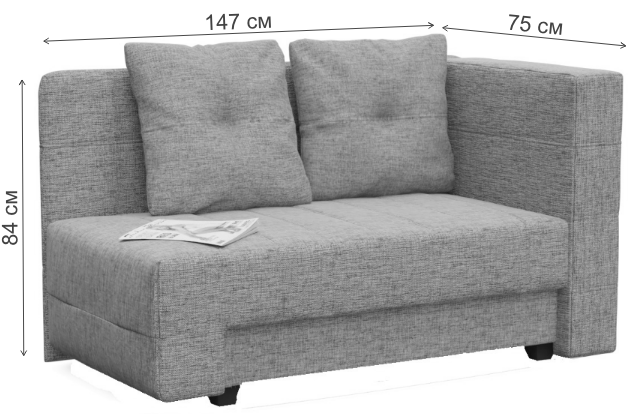 Диван Ламар NEXT еврокнижка рогожка бежевый