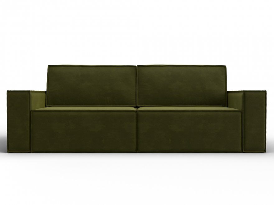 Диван Куба зеленый микровельвет