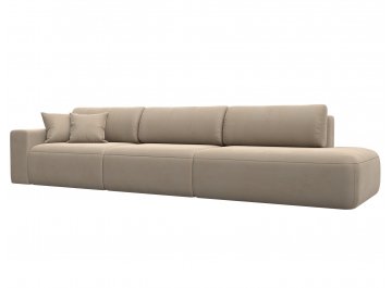Диван Лига-036 НПБ Модерн Лонг бежевый велюр