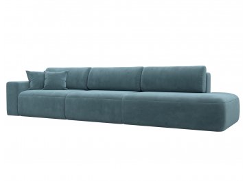 Диван Лига-036 НПБ Модерн Лонг бирюзовый велюр