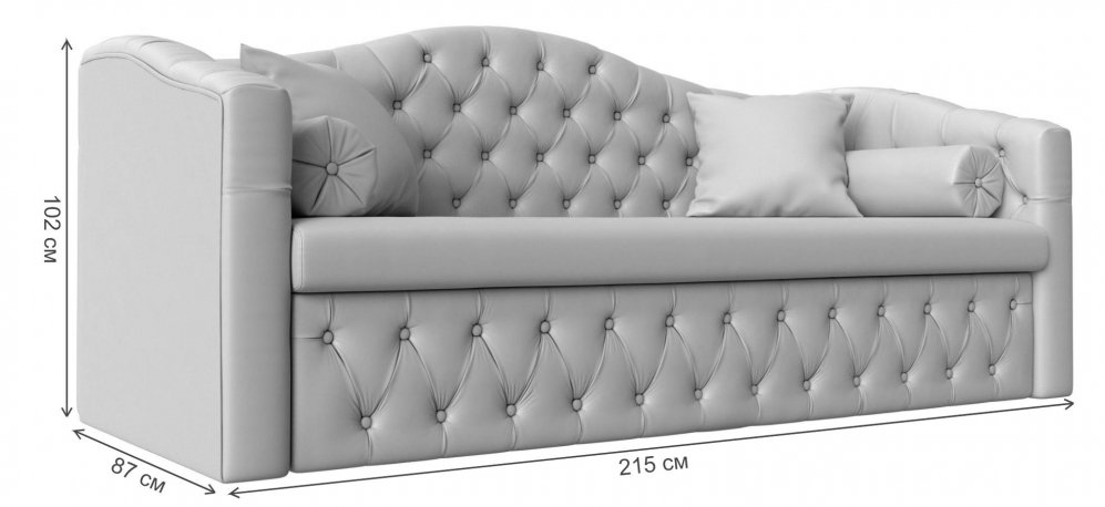 Диван Мечта бежевая экокожа