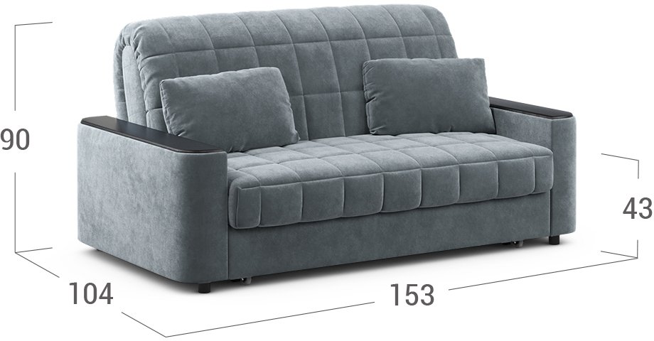 Диван Moon Family №018 120х200 ППУ изумрудный велюр 74-192 / дуб галиано