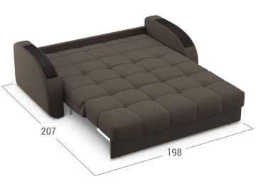 Диван-кровать Moon Family 109 Н30С Lux v1+(2)65 н 004786 160 велюр коричневый 74-65