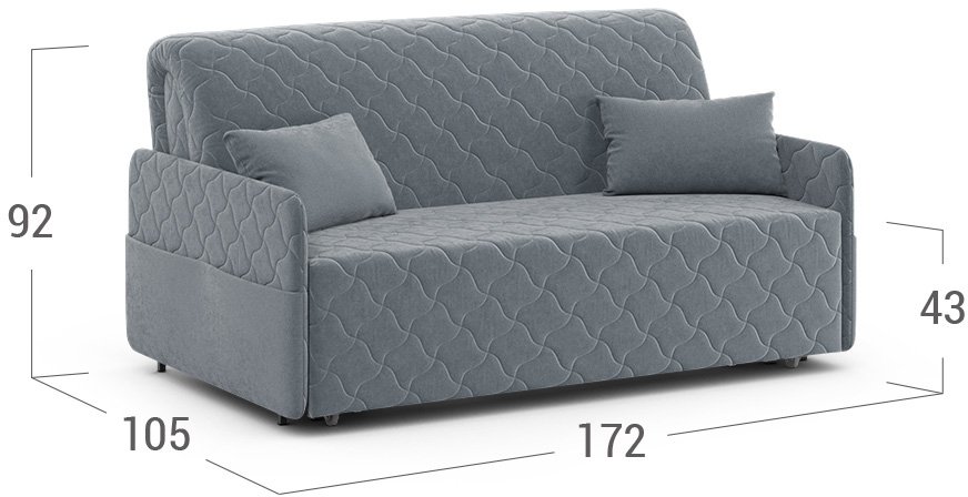 Диван Moon Family 119 160х200 НПБ розовый велюр 74-193