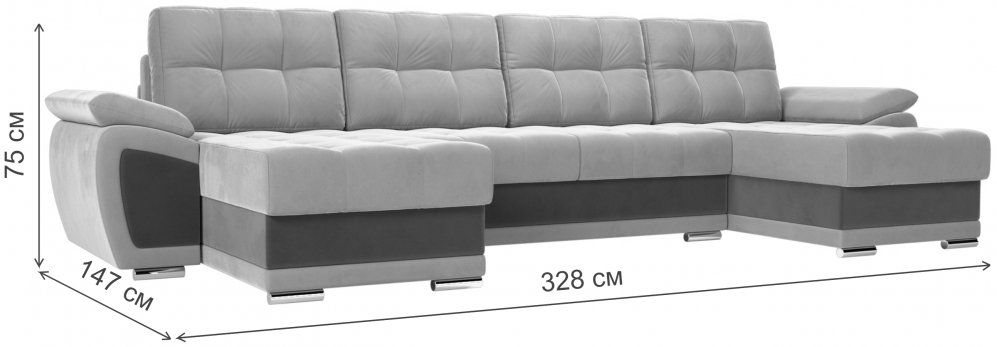 Диван Шарлотт бирюзовый / бежевый велюр