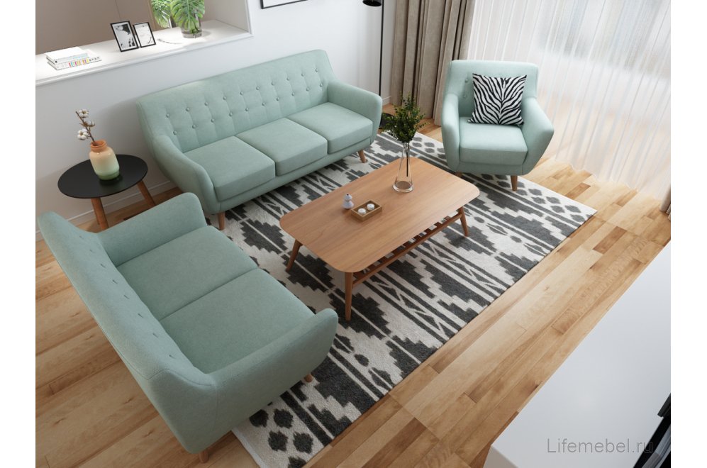 Диван Picasso двухместный бирюзовый