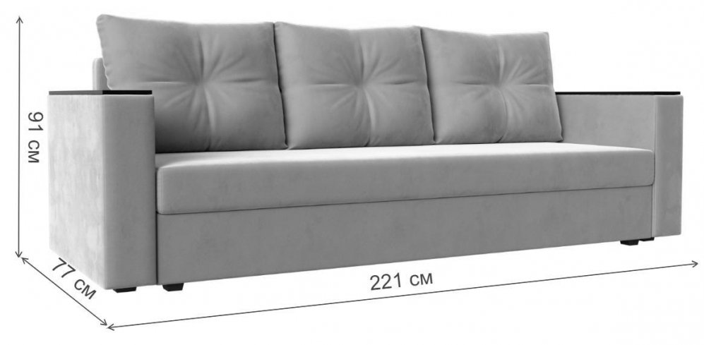 Диван Атланта без стола зеленый микровельвет