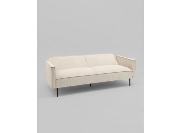 Диван-кровать прямой Венсан велюр рельефный молочный