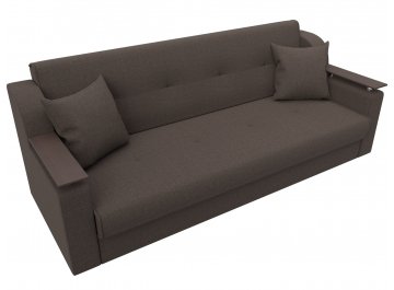 Диван-кровать Бравис прямой амур 05 коричневая / рогожка