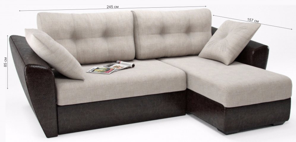 Диван угловой Амстердам Классик еврокнижка венге симпл правый 