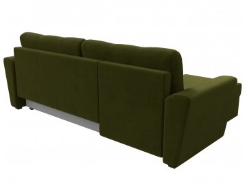 Диван-кровать Амстердам Лайт левый зеленый микровельвет