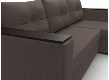 Диван-кровать Дельта-Прайм Б/С правый амур 05 коричневая рогожка