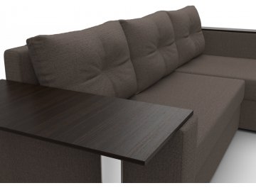 Диван-кровать Дельта-Прайм правый амур 05 коричневая рогожка