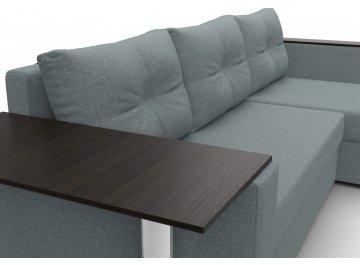 Диван-кровать Дельта-Прайм правый амур 07 серая рогожка