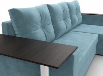 Диван-кровать Атланта правый бирюзовый велюр