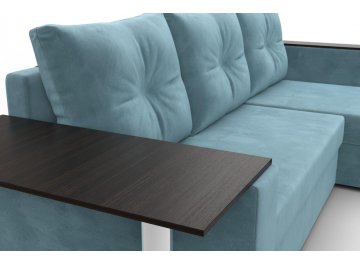 Диван-кровать Атланта правый бирюзовый велюр