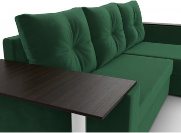 Диван-кровать Атланта правый зеленый велюр