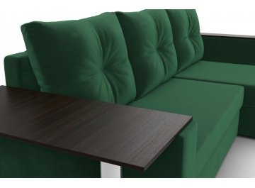 Диван-кровать Атланта правый зеленый велюр