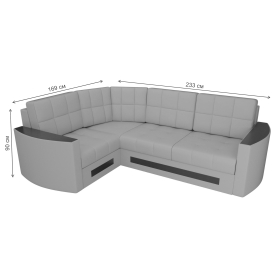 Диван угловой Белла левый экокожа