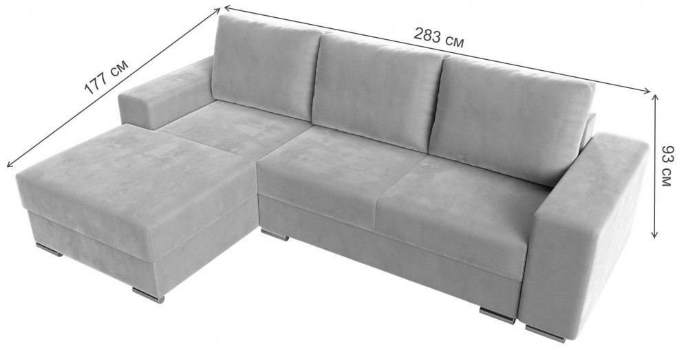 Диван угловой Дрезден левый бирюзовый велюр