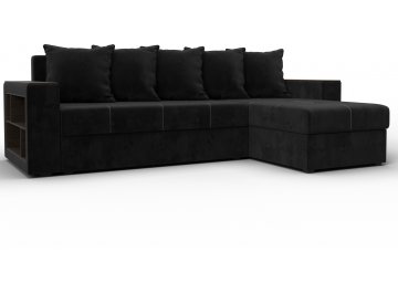 Диван угловой Дубай черный