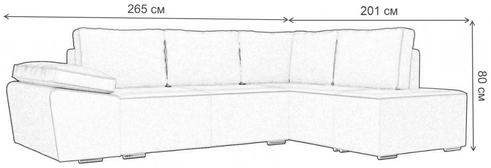 Диван угловой Крона-Нова правый коричневый велюр
