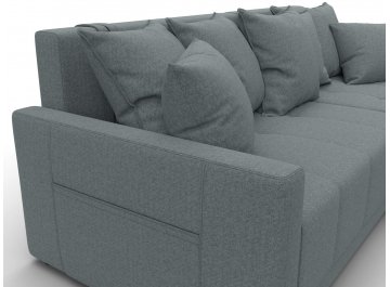 Диван-кровать Комо универсальный рогожка амур 07 серая