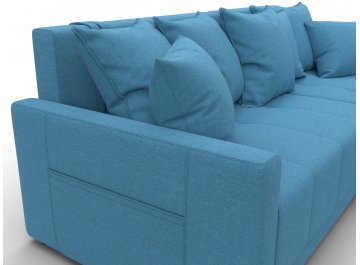 Диван-кровать Комо универсальный рогожка амур 10 голубая