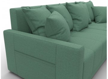 Диван-кровать Комо универсальный рогожка амур 11 зеленая