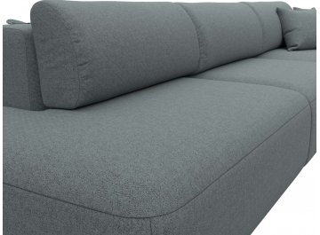 Диван-кровать Лига-036 НПБ Модерн Лонг правый амур 07 серая рогожка