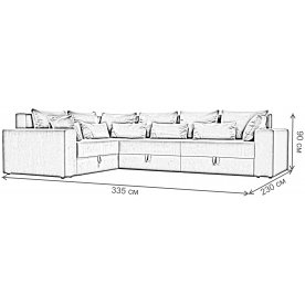 Диван угловой Тоскана Long