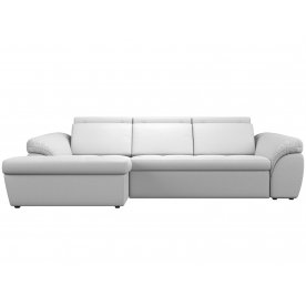Диван угловой Мисандра левый эко кожа белый