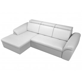 Диван угловой Мисандра левый эко кожа белый