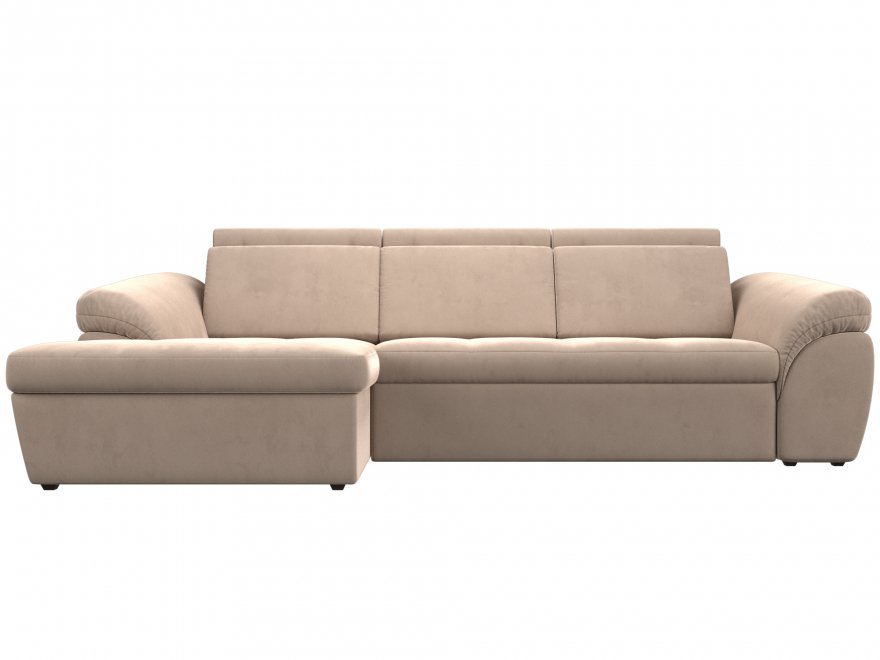 Диван угловой Мисандра левый велюр бежевый
