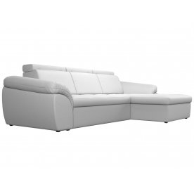 Диван угловой Мисандра правый эко кожа белый