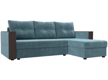 Диван угловой Валенсия Лайт seven 113 бирюзовый