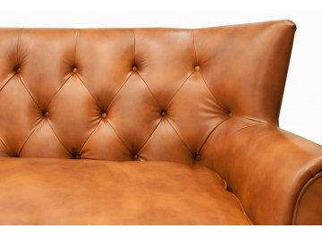 Диван кожаный Tesco brown