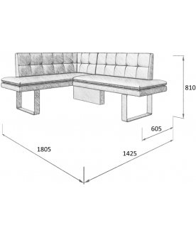 Диван Magic 140-178L левый