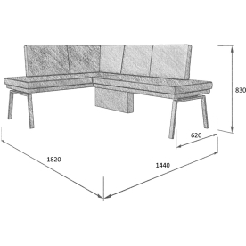 Диван Brave 140-178 L левый